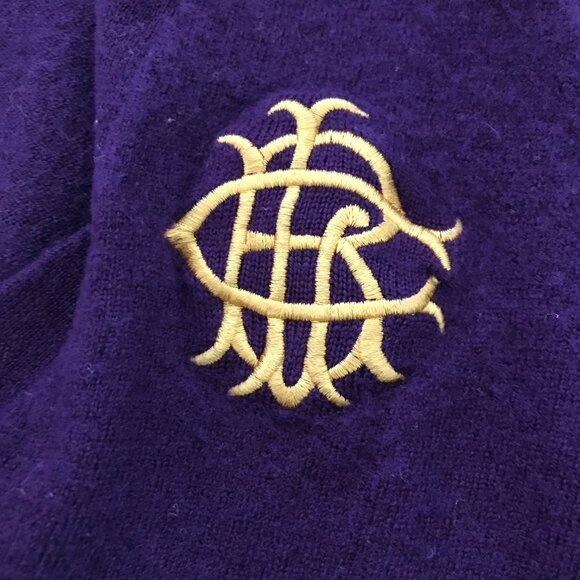 Ralph Lauren Sport 100% Merino Wool Cardigan Women M Purple Button Up Pocket - Picture 10 of 13